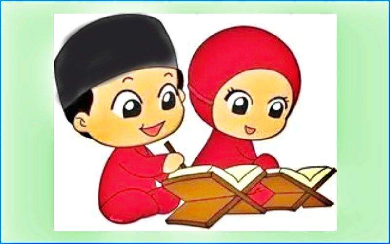 Gambar Anak Sekolah Kartun Muslim