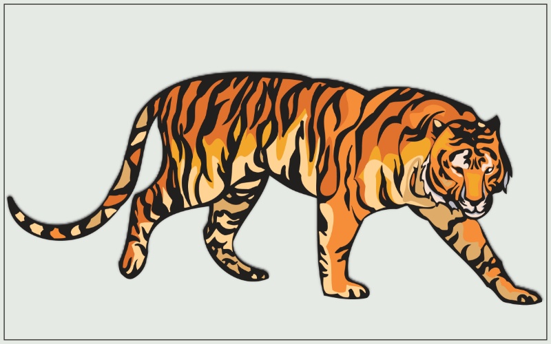 Gambar Harimau kartun Sumatera