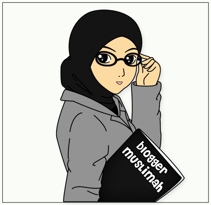 Gambar Kartun Muslimah Berkacamata