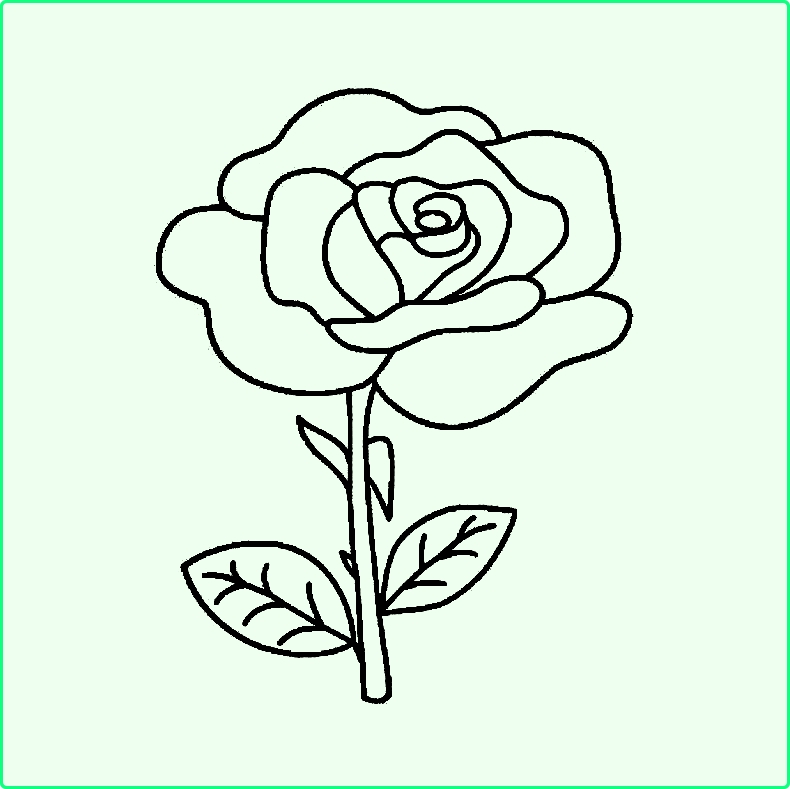 Sketsa Gambar Bunga Sederhana 2