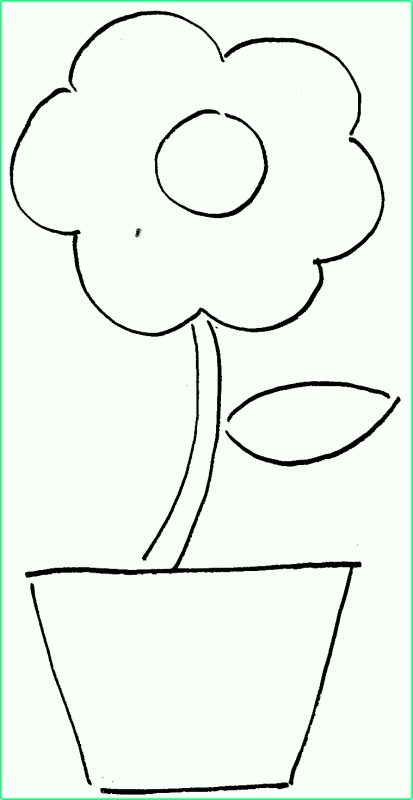 Sketsa Gambar Bunga Sederhana