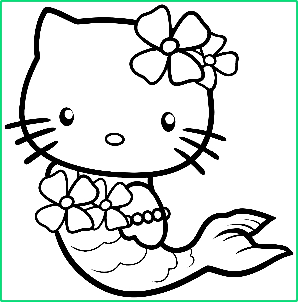 Sketsa Gambar Kartun Hello Kitty