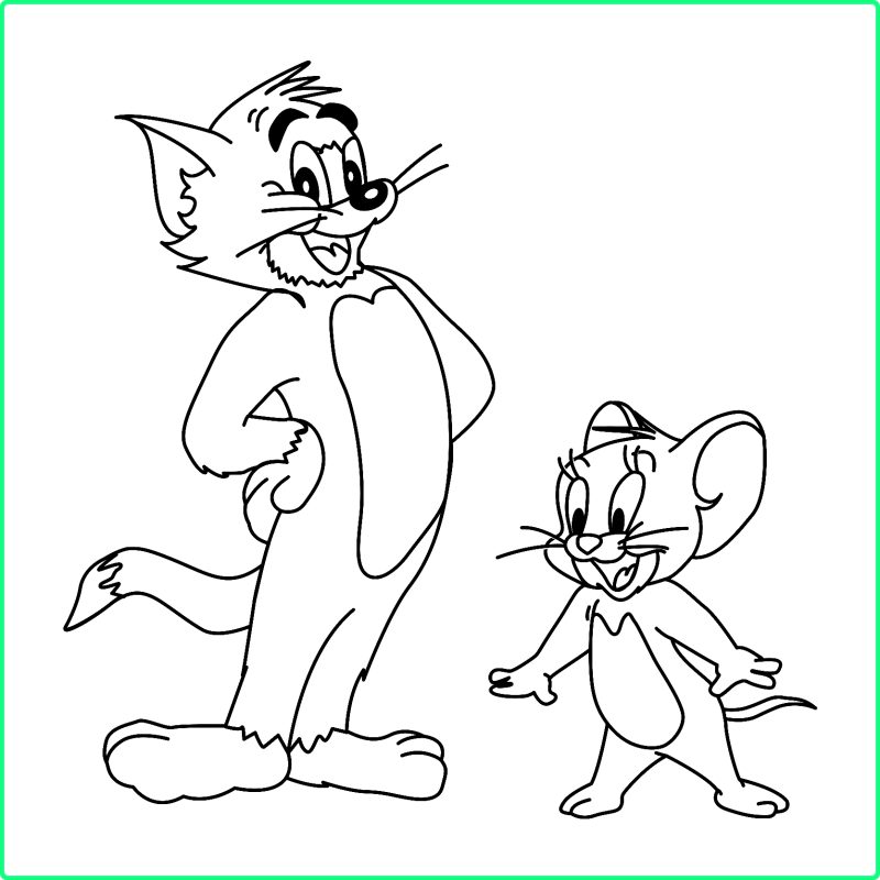 Sketsa Gambar Kartun Tom And Jerry