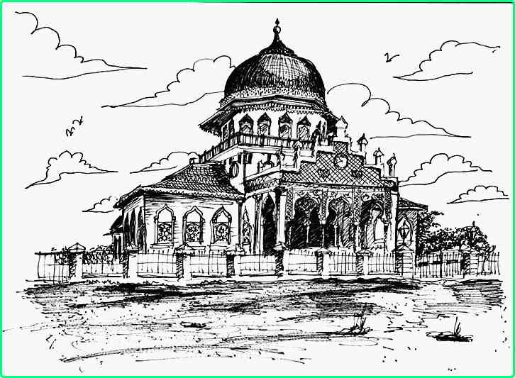 Sketsa Gambar Masjid Megah 2