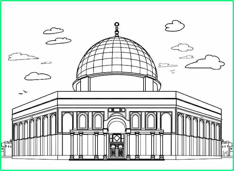 Sketsa Gambar Masjid Megah