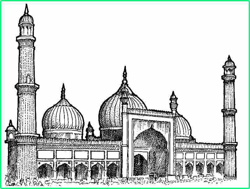 Sketsa Gambar Masjid Nabawi
