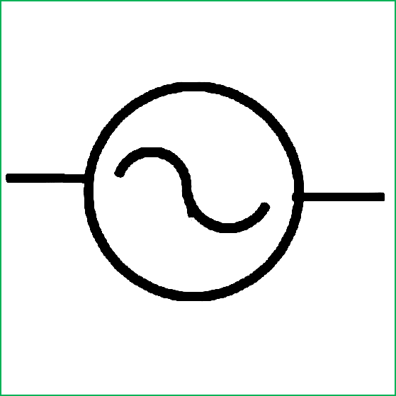 Simbol Listrik Gelombang Generator Sinusoidal Generator