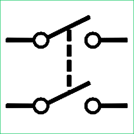 Simbol Listrik Sakelar DPST (Double Pole Single Throw)