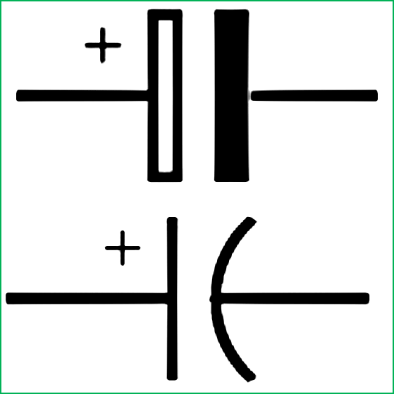 Simbol listrik Kapasitor Berpola