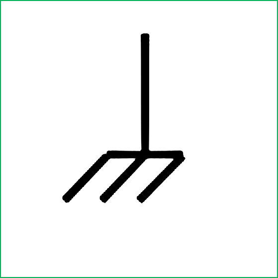 Simbol listrik Signal Ground